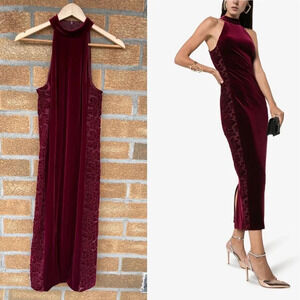 Galvan London  Rosa Velvet Midi Dress size 6